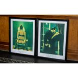 A Pair of Jack Vettriano Prints Titled Mirror and Night Geometry, Of Large size.