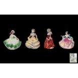 Royal Doulton Collection of Four Miniature Handpainted Figures. Comprising: 1. Hannah HN 3649; 2.