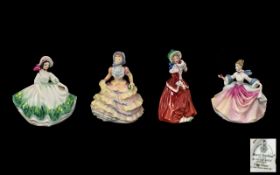 Royal Doulton Collection of Four Miniature Handpainted Figures. Comprising: 1. Hannah HN 3649; 2.