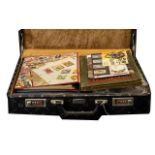 Aluminum Briefcase Containing Large Quantity of Stamps - mostly in albums full of stamps and