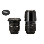 Two Camera Lenses To Include A Sigma Zoom 55-200mm 1:4-5.6 DC 055 & Sigma Zoom 18-35mm 1:3.5-4.