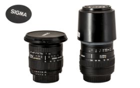 Two Camera Lenses To Include A Sigma Zoom 55-200mm 1:4-5.6 DC 055 & Sigma Zoom 18-35mm 1:3.5-4.