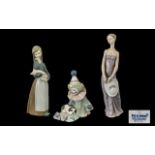 Lladro Collection of Porcelain Figures (3) - 1. 'Bridesmaid' model no. 5598 issued 1989-2007.