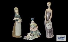 Lladro Collection of Porcelain Figures (3) - 1. 'Bridesmaid' model no. 5598 issued 1989-2007.