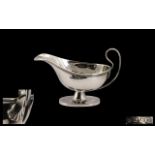 A Nice Looking 1920s Silver Sauce Boat of Pleasing Proportions. Hallmark Birmingham 1921 Maker. 4.