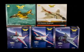 A Collection of Five Corgi Boxed Die Cast Models The Aviation Archive comprising 1.