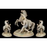 European Fine Quality Early to Mid 20th Century Porcelain ' Arcadian ' Figurine. Marley Horse with