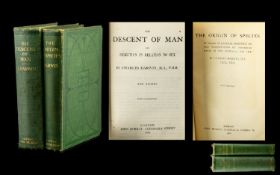 Charles Darwin Book of The Origin of the Species 1900 edition. Published by John Murray Albermarle
