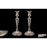 George III Superb Matched Pair of Tall and Impressive Silver Candlesticks of pleasing proportions.