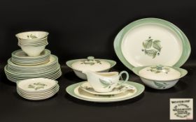 Wedgwood 'Barlaston' Dinner Service comprising two large platters, two lidded vegetable dishes,