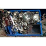 A Large Quantity of Silver Plated Ware to include Viners Teaset, various candleabras and table ware,