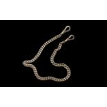 Silver Albert Chain hallmarked on all links. Length 12". Please see accompanying photo.