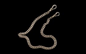 Silver Albert Chain hallmarked on all links. Length 12". Please see accompanying photo.