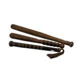 Collection Of 19th Century Truncheons. A good group of Victorian truncheons, one has wire binding