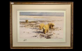 David Shepherd OBE Pencil Signed Limited Edition Print No. 832/1500. Titled 'Lone Wanderers of the