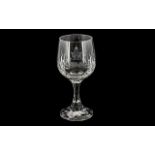 Cut Glass Wine Glass with an engraved Royal Lytham and St Annes Golf Club Crest.