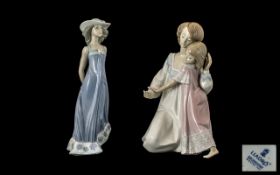 Lladro Porcelain Handpainted Figures (2) 1.