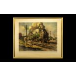 Terence Cuneo Evening Star The End of an Era Large Signed Print.