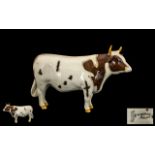 Beswick Farm Animal Figure ' Ayrshire Bull CH '' Whitehill Mandate, Second Version. Model No