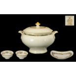 A Minton Bristol Pattern Large Soup Tureen 13 inches in diameter and 12 inches high.