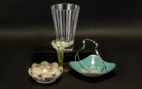 A Small Collection of Glass and Pottery to include a Villeroy and Boch Glass Vase,