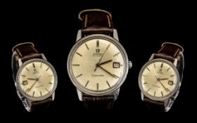 Omega Automatic Seamaster Steel Cased Gents 1970's Wrist Watch - with original omega seamaster