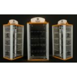 Royal London Nice Quality Shop Display Glass Fronted and Back Cabinet - fitted with 4 glass