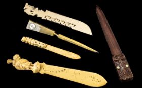 Collection of Vintage Paper Knives comprising a boxed St Justin paper knife;