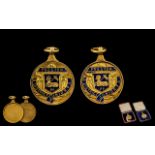 Preston & District Junior League Cup Winners & League Winners Double 9ct Gold Fotball Medals