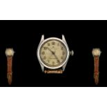 Rolex Oyster Royal Gentleman's Steel Cased Mechanical Wrist Watch circa 1944. 17 Jewel movement.