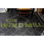 Large Perspex Sign Spelling 'The Windmill'. 10 Letters in all, height of each letter 19".