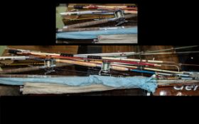 Large Quantity Of Vintage Fishing Rods. To include Pegley Davies, Milbro, etc, Penn reels, good