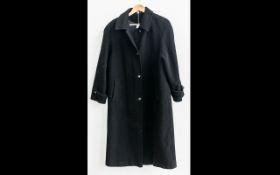 Ladies Designer 'Miss Smith' Black Wool Coat.
