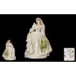 Coalport Hand Painted Signature Ltd Edition Porcelain Figure - 'The Princess of Wales' sculpted by