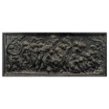 Coalbrookdale Style Victorian Period Fine Quality Painted Cast Iron Fireplace Top Panel circa