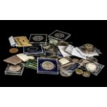 Large Quantity of Various Coins in bag and purse. Includes diverse quantity of modern crowns along