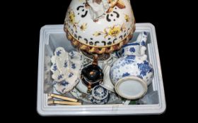 Mixed Lot of Ceramics to include two Toby Jug Teapots; Cheese Dish; Large Meat Plate; three