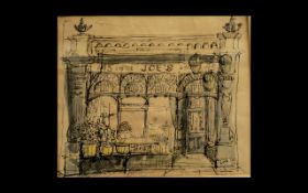 Joes Oyster Bar - A Fine Pen and Ink Dra