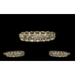 Ladies 9ct Gold Attractive 7 Stone Diamo