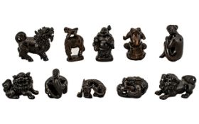 Netsuke Interest - A Total Of Ten Japane