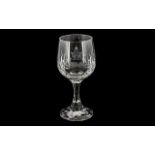 Cut Glass Wine Glass with an engraved Ro