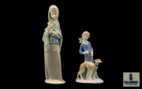 Lladro Porcelain Figure - girl with call