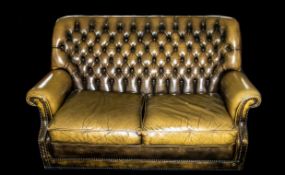 Leather Two Seater Chesterfield Sofa in