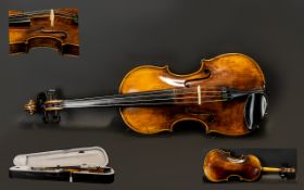 18thC Austrian Violin paper label for Leeb, Vienna. Poss Johann Georg Leeb.