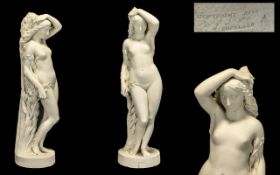 Copeland 19thC Large and Impressive Parian Figure 'Daphne'. date 1865. Modelled by Marshall Wood.