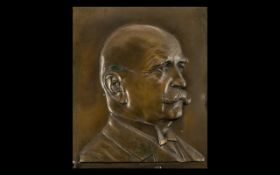 Bronze Plaque of Paul Ludwig Hans Anton Von Hindenburg,