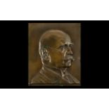 Bronze Plaque of Paul Ludwig Hans Anton Von Hindenburg,