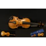 Antique Violin in Case label to interior reads Antionius Stradivarius 1719. Quality violin with