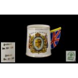 Edward VIII Coronation Mug reads: Coronation 23 January 1936, Abdication 10 December 1936. Made by