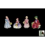 Royal Doulton Figures to include Linda 2106, Monica 1467, Wendy 2109, and Tinker Bell 1677.